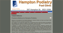 Desktop Screenshot of hamptonpodiatry.com.au