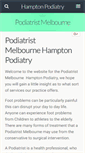 Mobile Screenshot of hamptonpodiatry.com.au