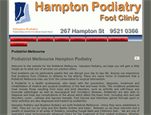 Tablet Screenshot of hamptonpodiatry.com.au